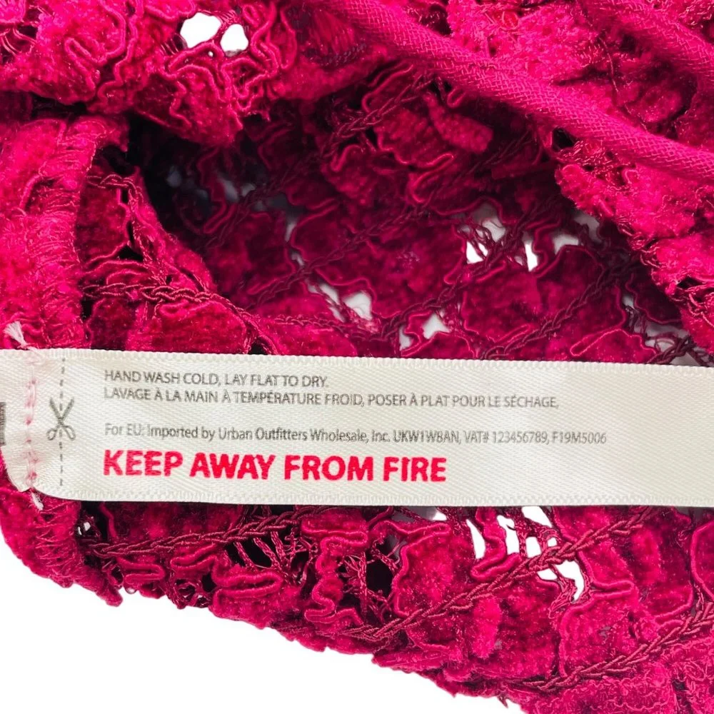 Free People - Celine‎ Floral Crochet Lace Bralette - Mulberry - XS